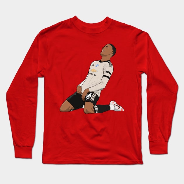 Mason Greenwood Knee Slide Long Sleeve T-Shirt by Hevding